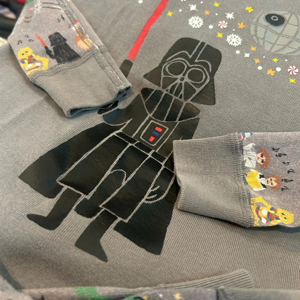 Hanna Andersson Star Wars Gray Cotton pajamas long sleeve set - Picture 3 of 5